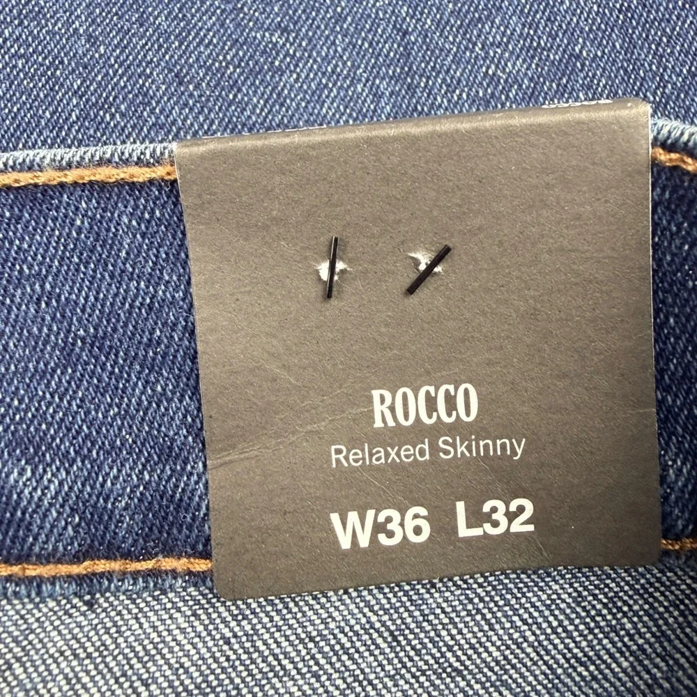 True Religion Rocco Relaxed Skinny Jeans Mens 36x33 Dark‎ Woodland Wash NWT